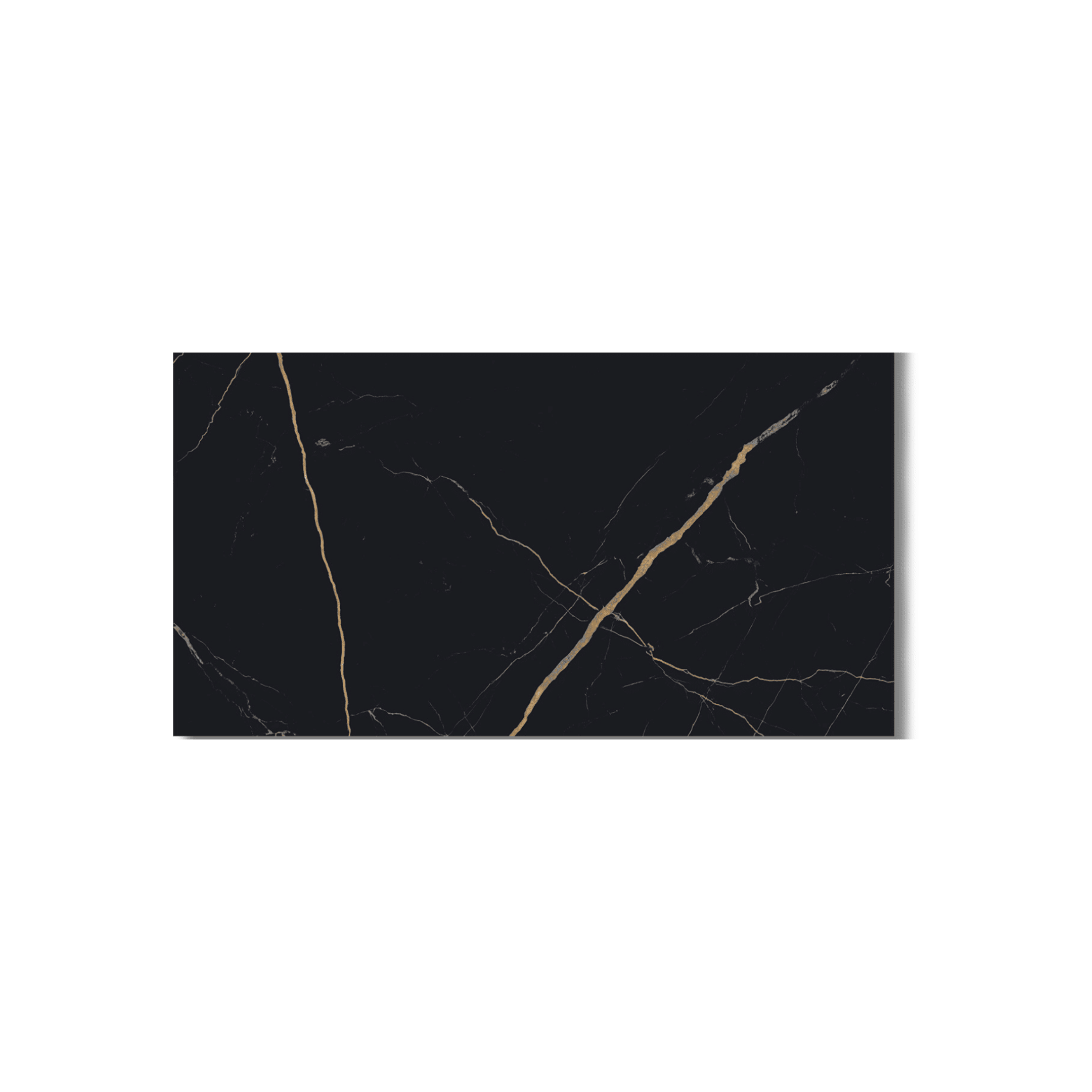 ATL Black gloss porcelain floor tile