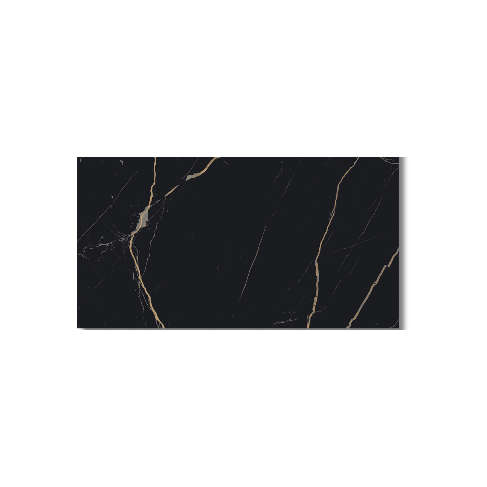 Glossy black porcelain tile 600x1200mm