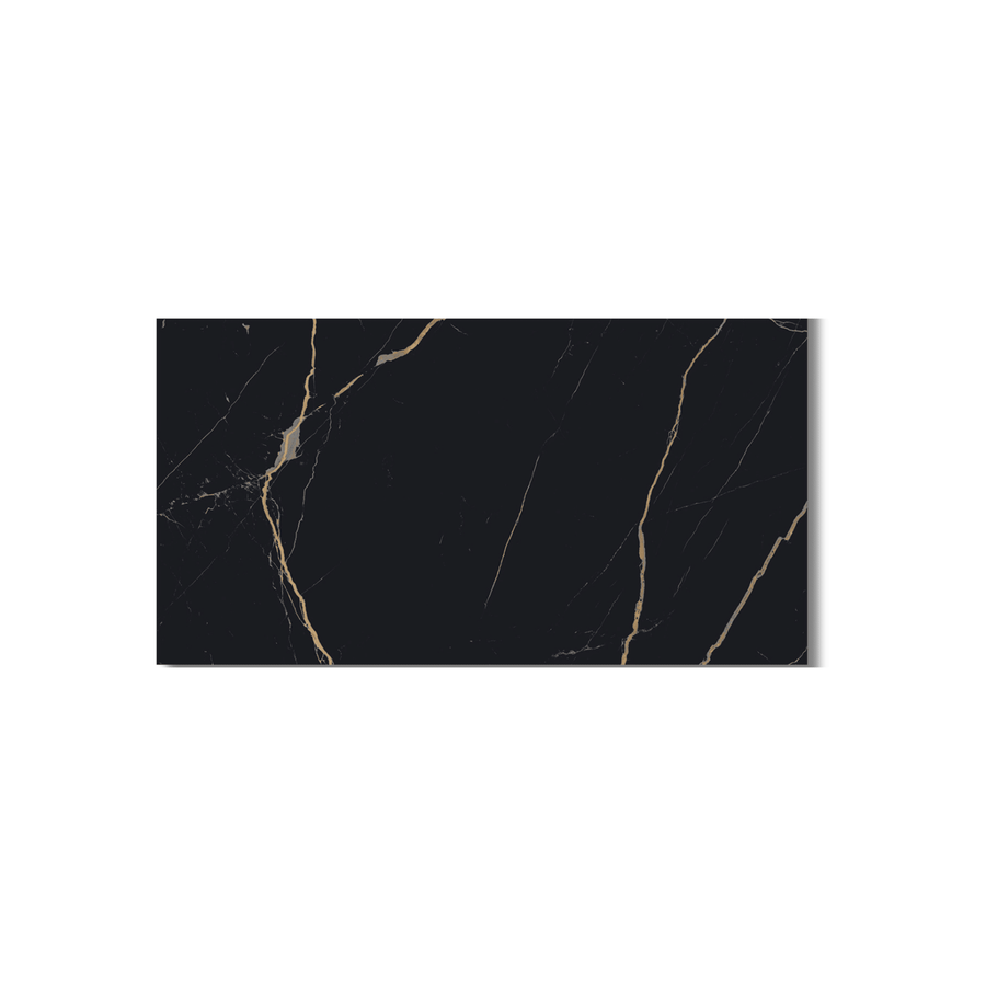 Glossy black porcelain tile 600x1200mm