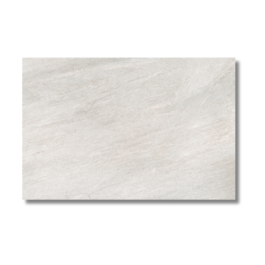 Driveway flooring using cream porcelain stone effect tiles