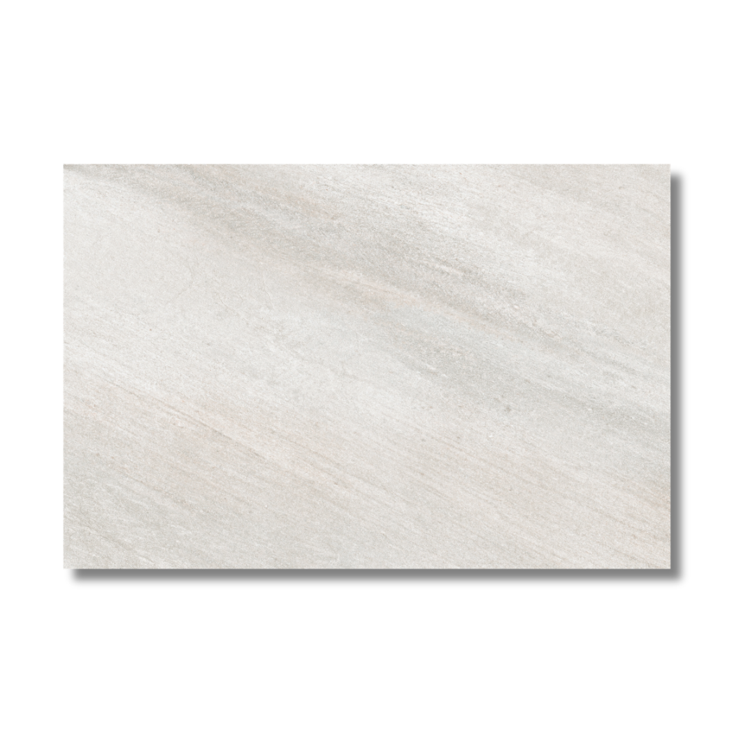 Patio paving with cream stone look porcelain floor tiles