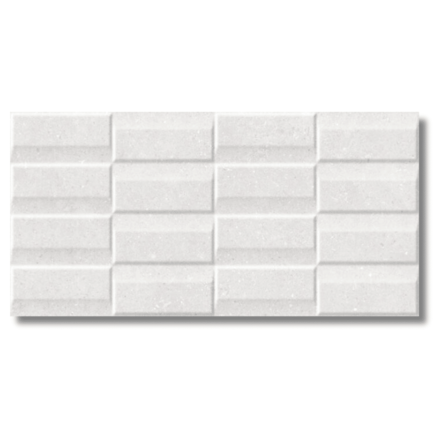 Acron White Exact Décor ceramic concrete effect wall tiles