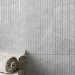 Elegant grey ceramic gloss wall tile pattern
