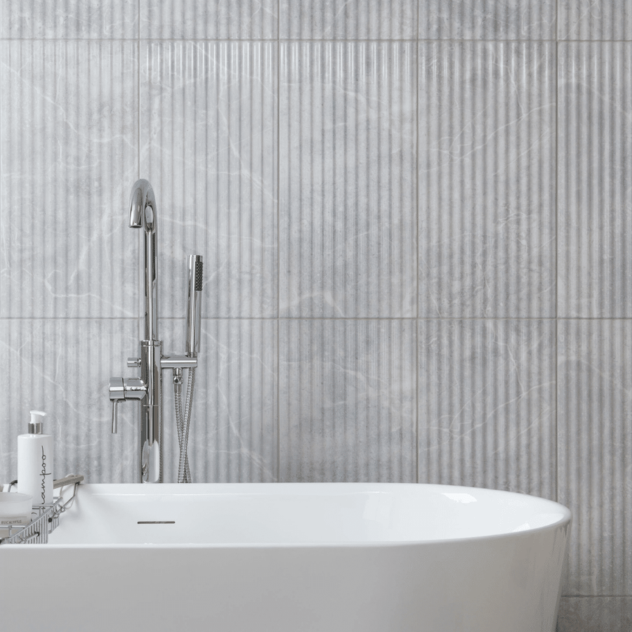 Light grey gloss marble look wall tile ceramic