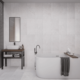 Agora Light Grey matt ceramic marble effect wall tile
