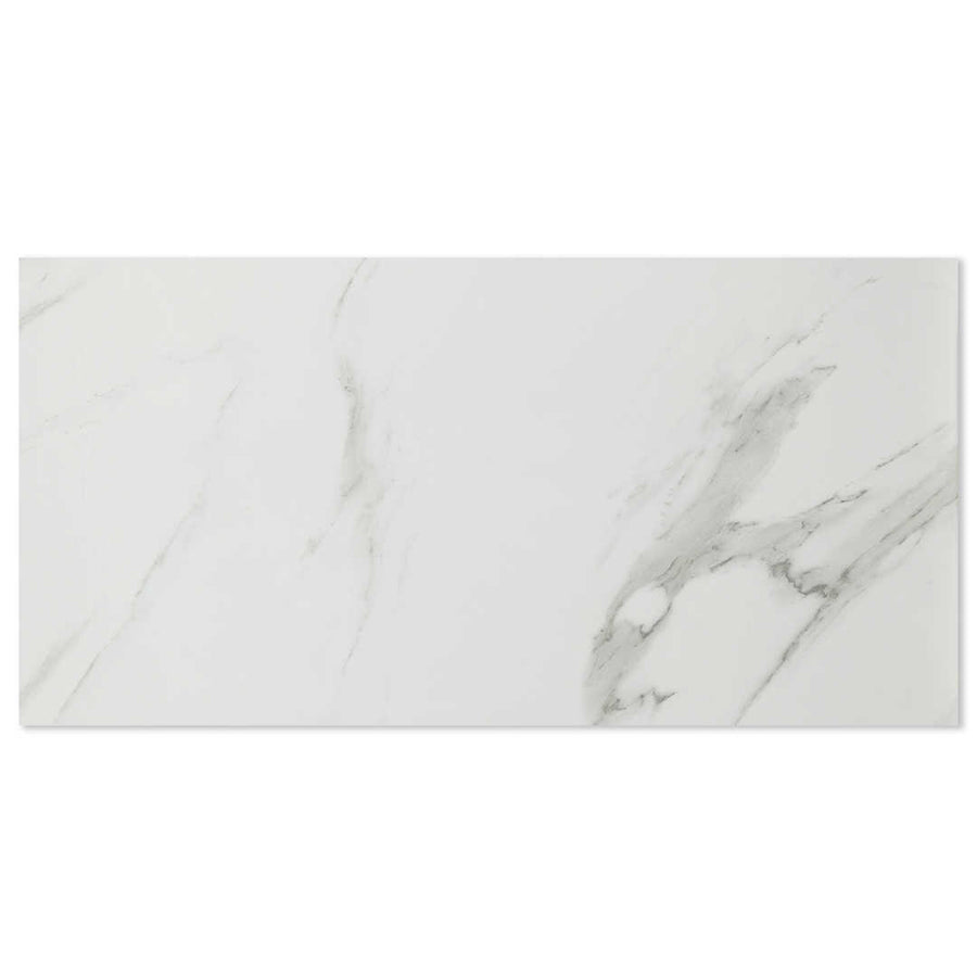 Alaska Satuario Grey 300X600 Polished Marble Effect Porcelain Tile - Main