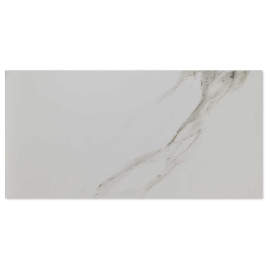 Alaska Satuario Grey 300x600 Matt Marble Effect Porcelain Tile - Main