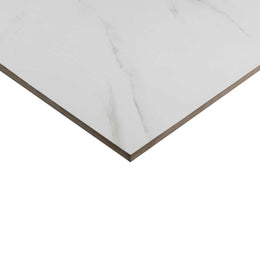 Alaska Satuario Grey 300x600 Polished Marble Effect Porcelain Tile - Side Angle