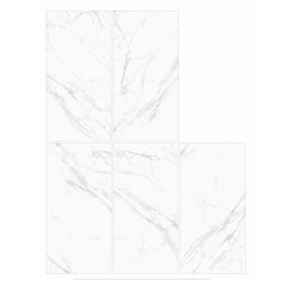 Alps Blanco Royal White 600x1200 Polished Marble Effect Porcelain Tile - All Face
