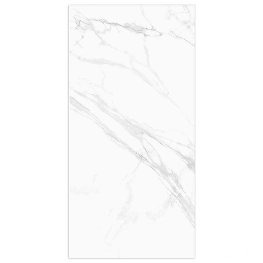 Alps Blanco Royal White 600x1200 Satin Matt Marble Effect Porcelain Tile - Main