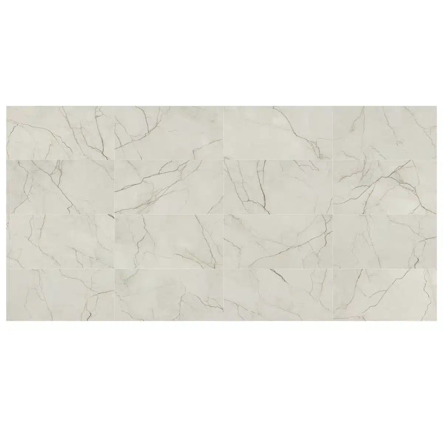 Amboise white matt marble tile for modern interiors