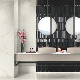Modern marble wall tile in matt porcelain look