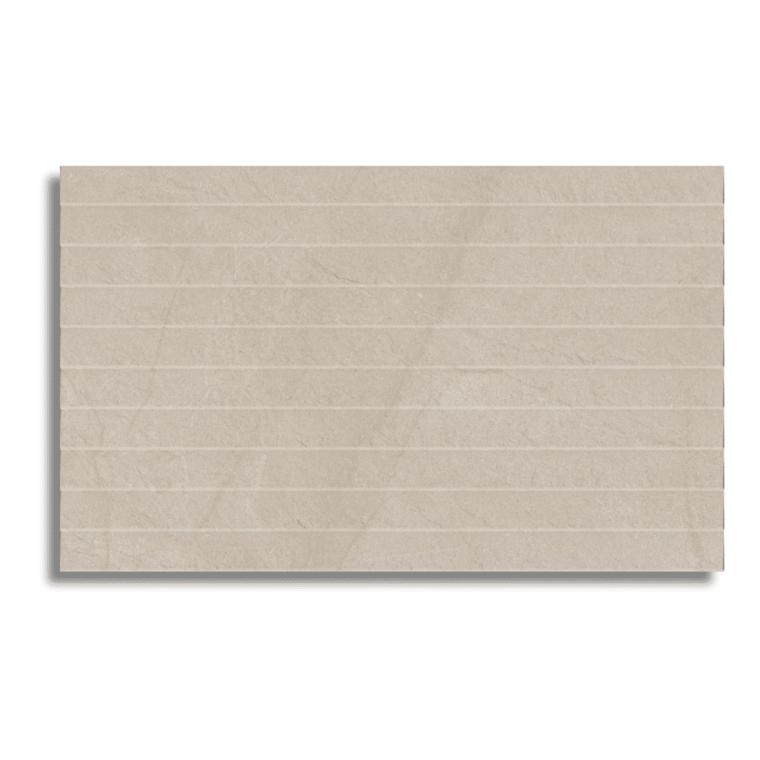 Soft cream ceramic matt tile for interior wall surfaces
