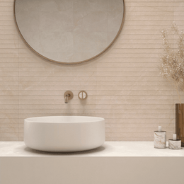 Matt finish cream ceramic tile ideal for wall décor