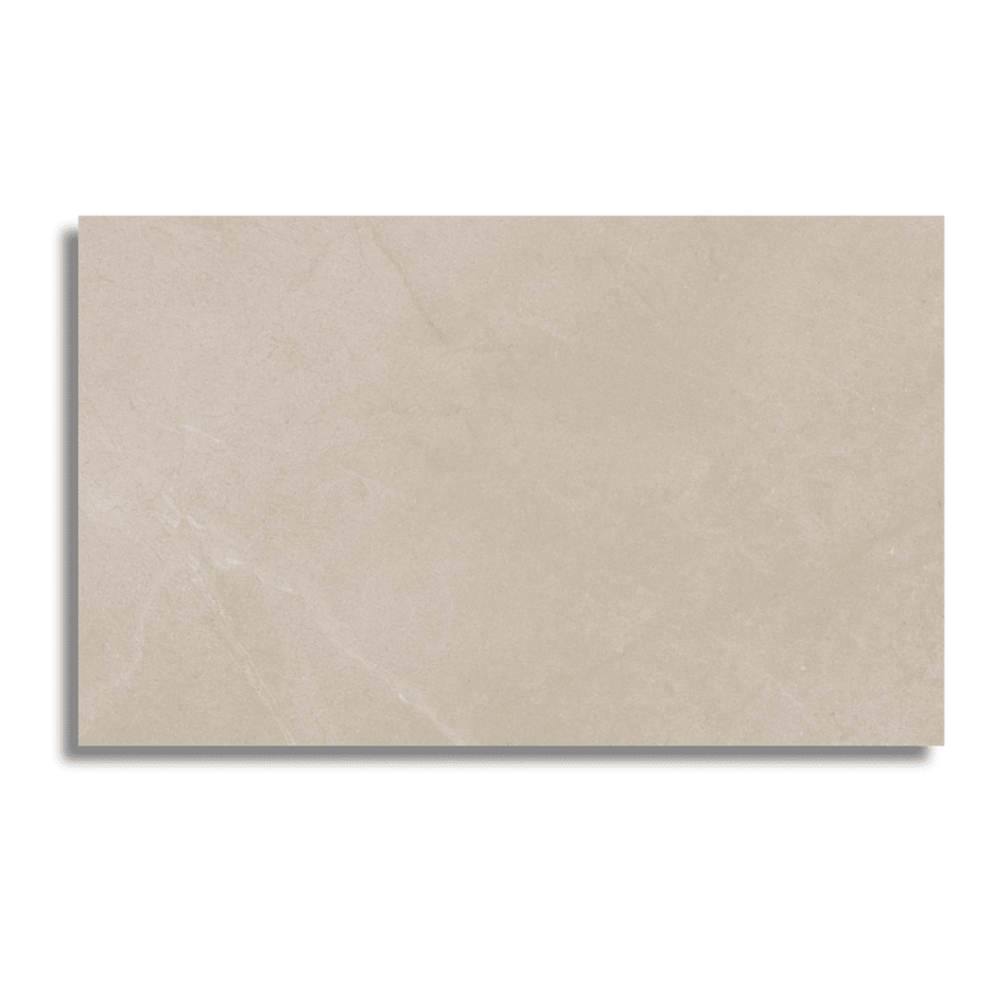 Cream ceramic matt tile with soft stone appearance