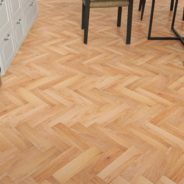 Orrell Natural Oak Herringbone Flooring in a room setting