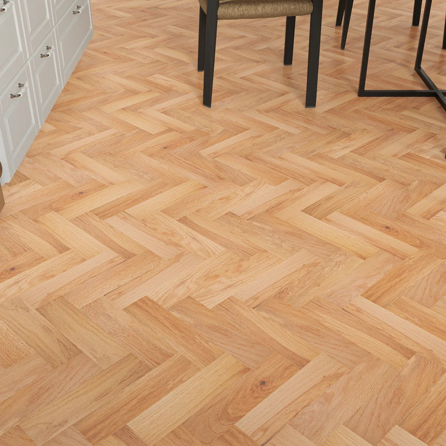 Orrell Natural Oak Herringbone Flooring in a room setting