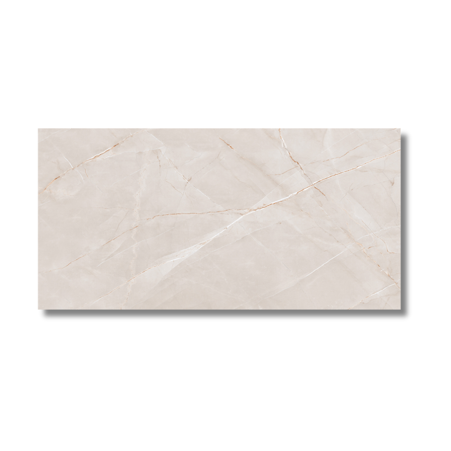 Cream porcelain marble effect wall and floor tiles modern bathroom