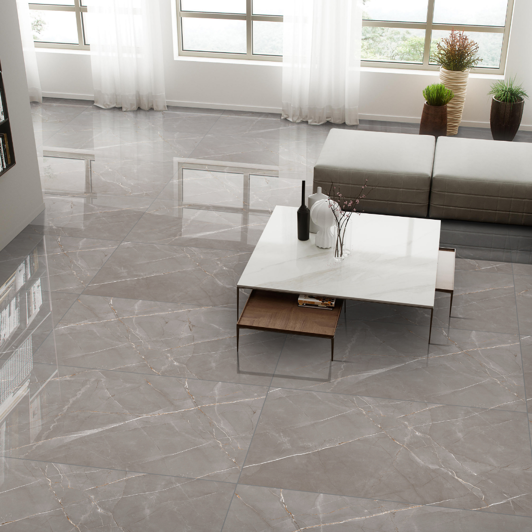 Atlantis Grey porcelain marble effect wall and floor tiles interior