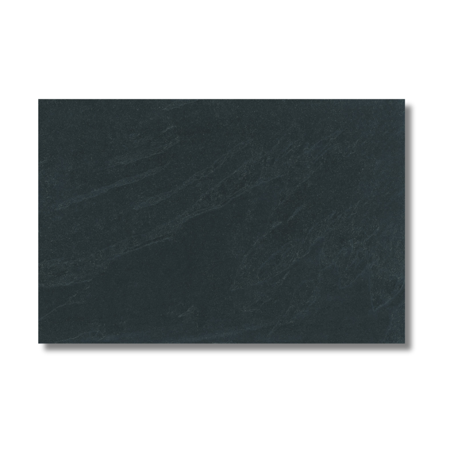 Garden pathway design using black porcelain stone tiles