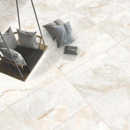 Gloss polished porcelain tile Onyx design