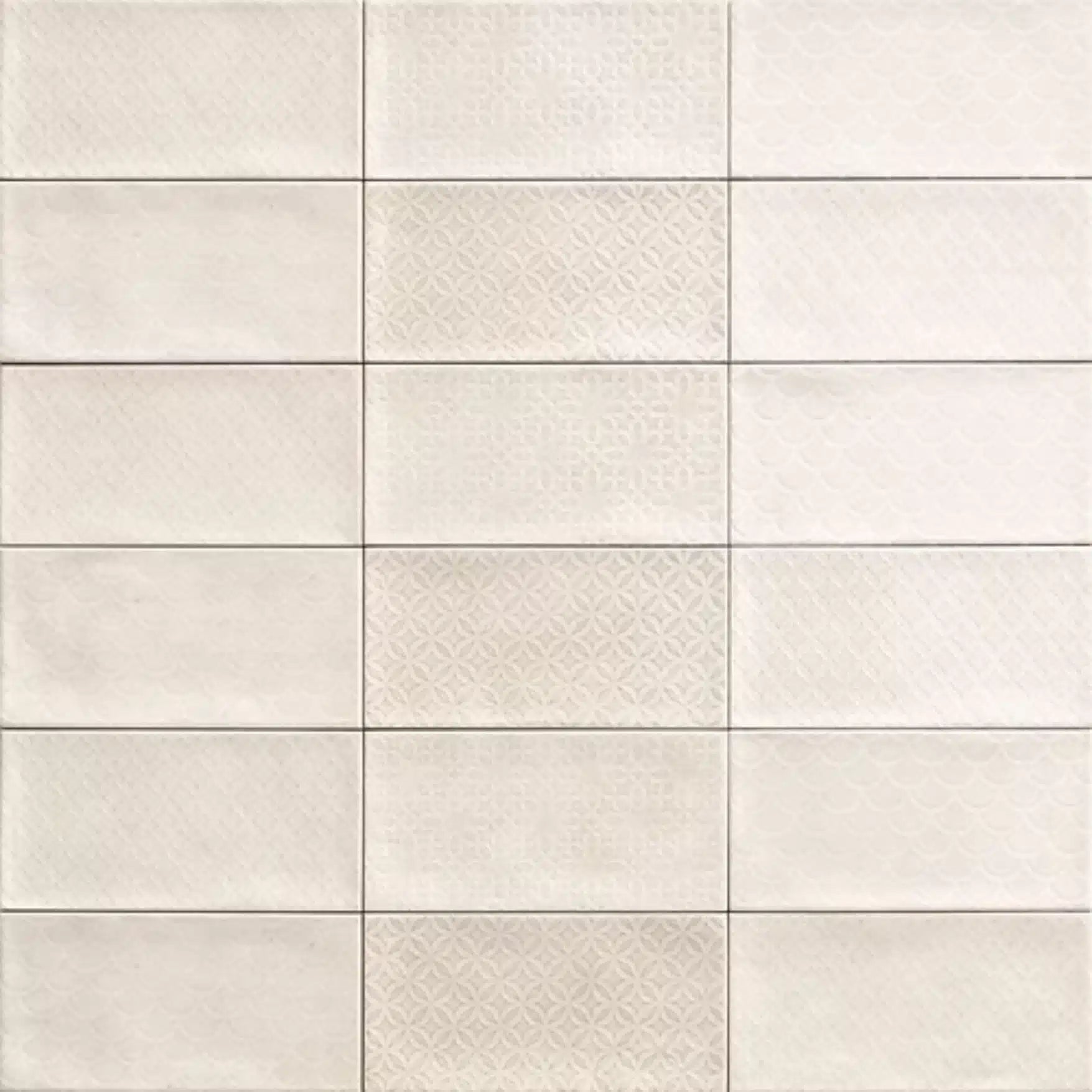Chiswick Bianco Decor wall tile with gloss finish