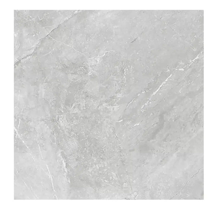 Modern grey floor tiles with high-shine finish