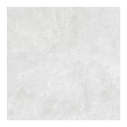 High-gloss beige porcelain tile with marble-effect finish in a bathroom setting