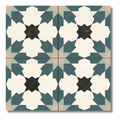 Blue patterned matt tile design suitable for flooring and walls