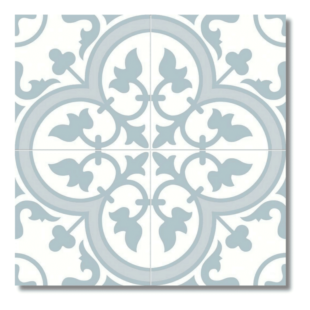 Decorative blue ceramic tiles featuring soft matt surface