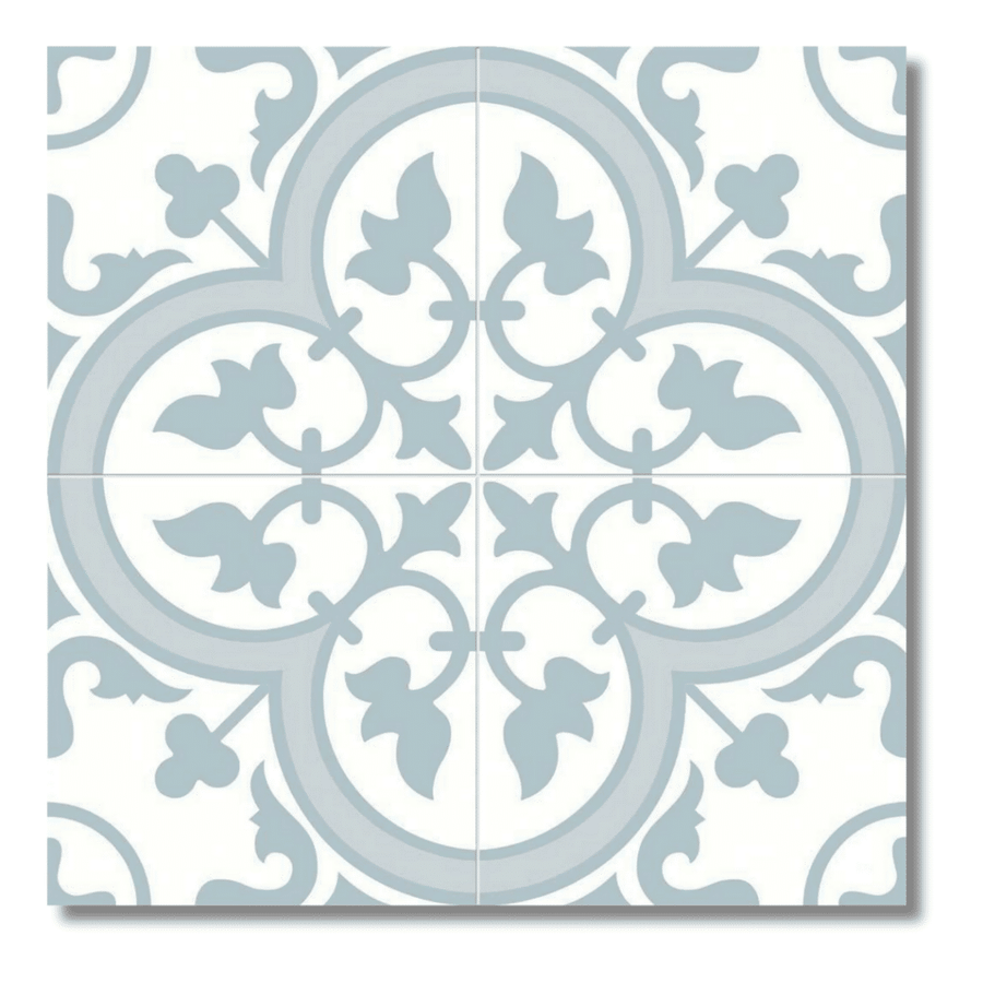 Decorative blue ceramic tiles featuring soft matt surface