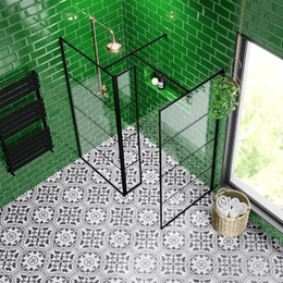 Bourton Olive Green ceramic tiles with patterned matt finish