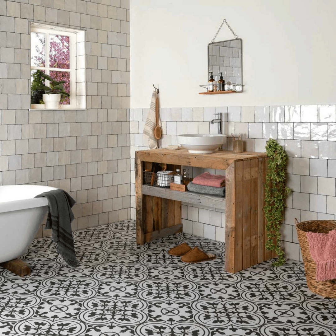 Green ceramic tiles featuring decorative pattern design