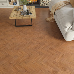 Pickmere Antique Oak Herringbone Flooring in a room setting
