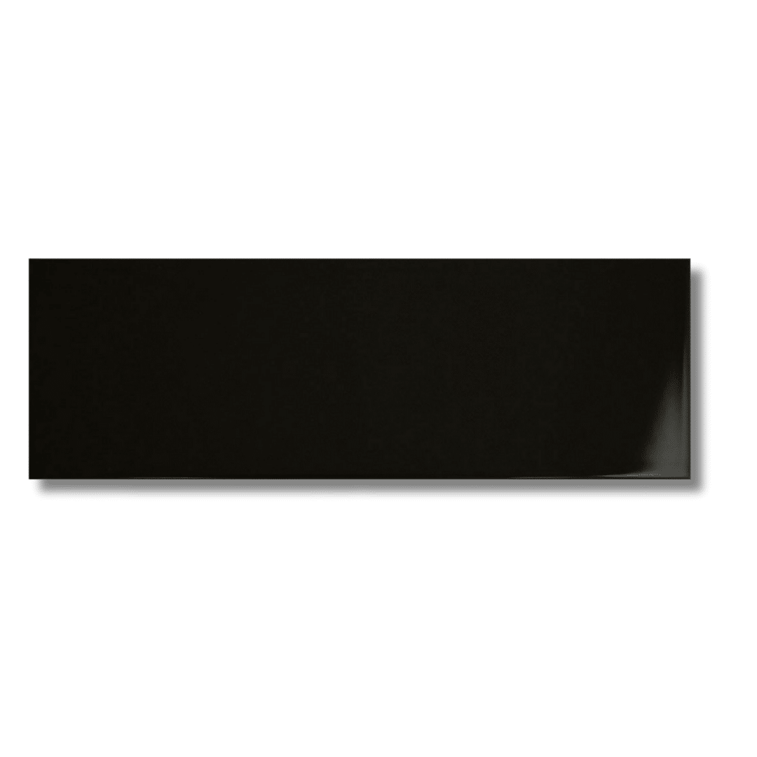 Glossy black ceramic brick tile for modern interior walls