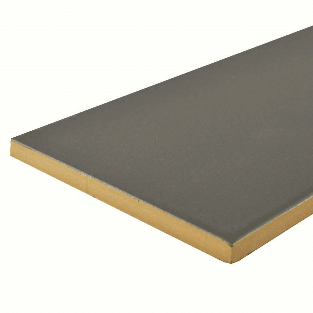 Grey matt ceramic brick-style tile for interior walls