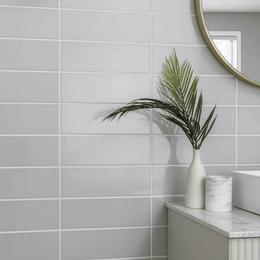 Glossy grey ceramic bricks tile suitable for wall areas