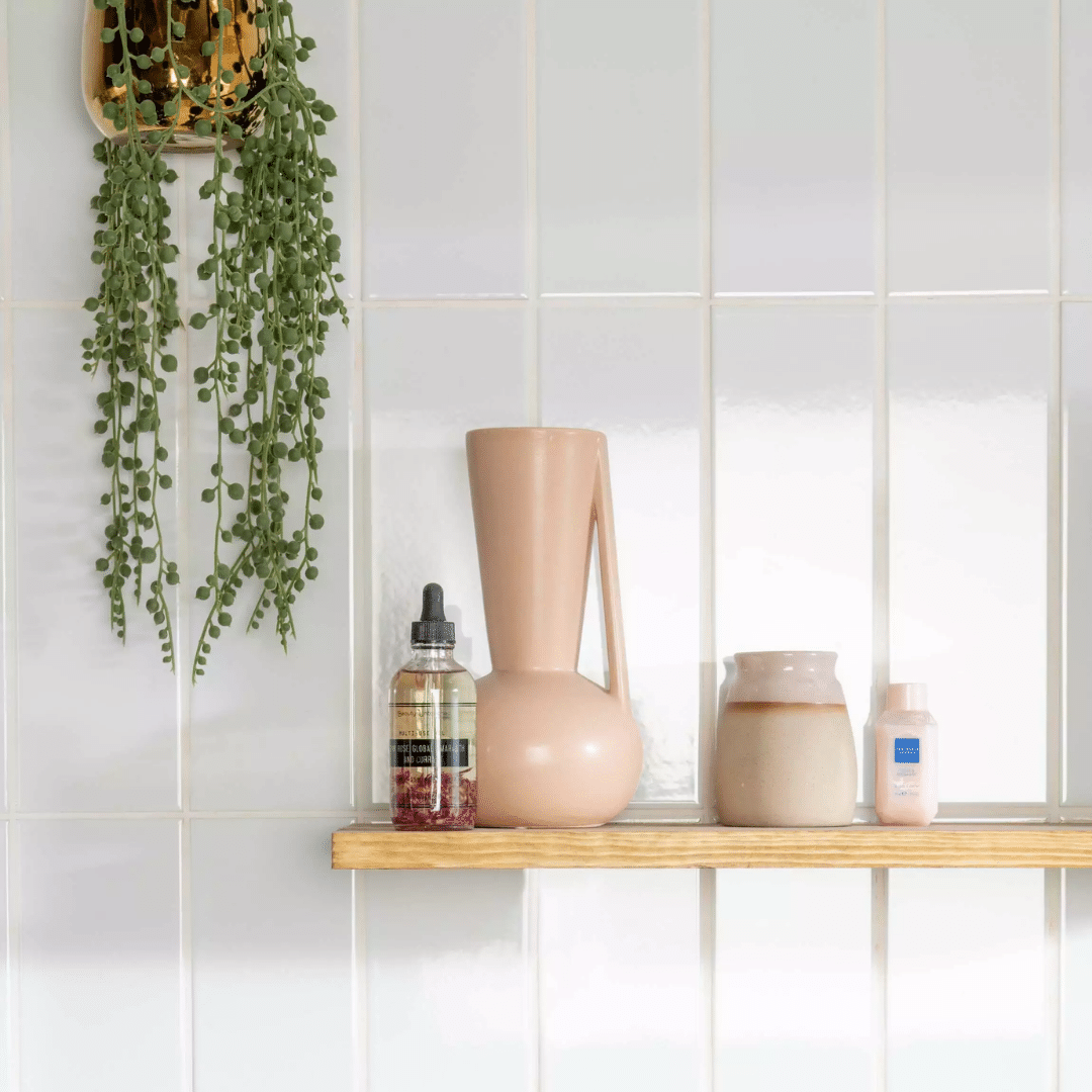 Bright white gloss metro effect ceramic brick wall tiles