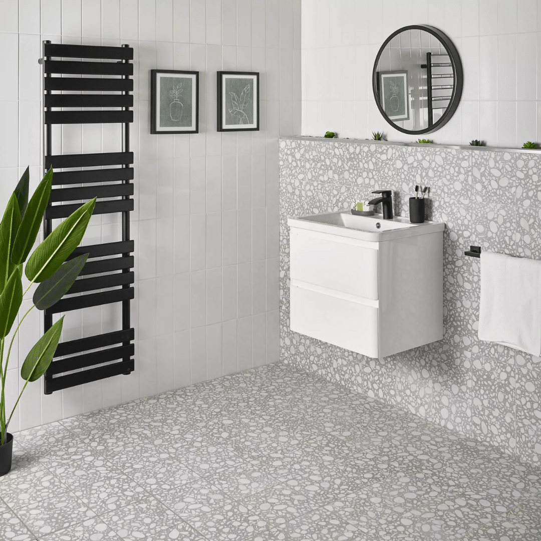 Glossy white ceramic brick tiles suitable for wall décor