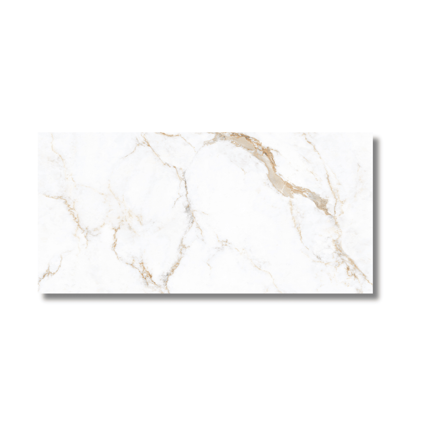 White marble look matt floor tile