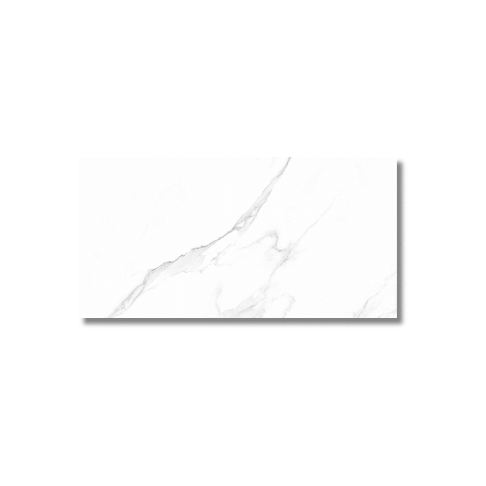 Gloss finish Calipso White porcelain tile