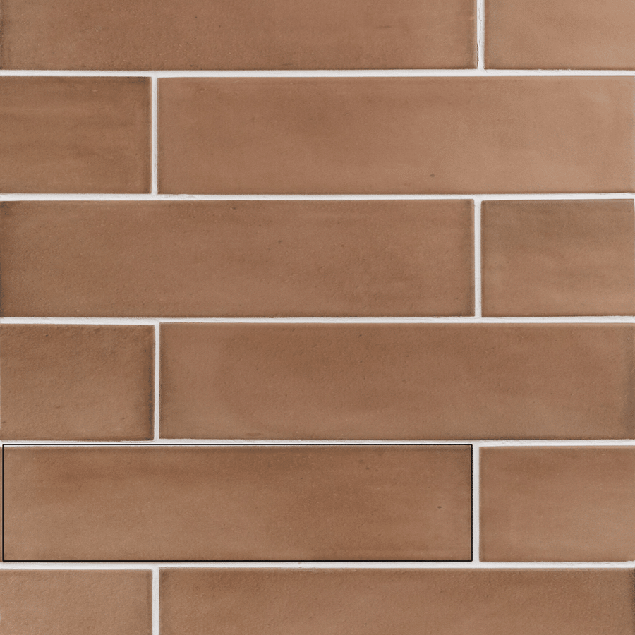 Pink terracotta wall tiles