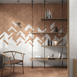 Salmon colour metro tiles
