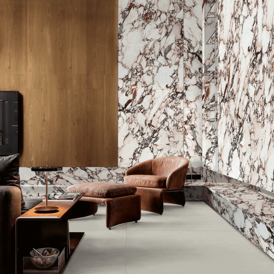 Stylish Calacatta Viola porcelain matt wall tiles