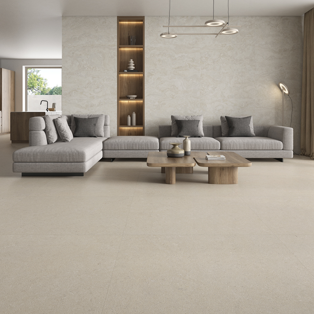 Calcare Linen stone look porcelain tiles with Matt finish