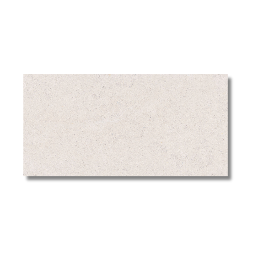 White stone look porcelain tiles for wall and floor