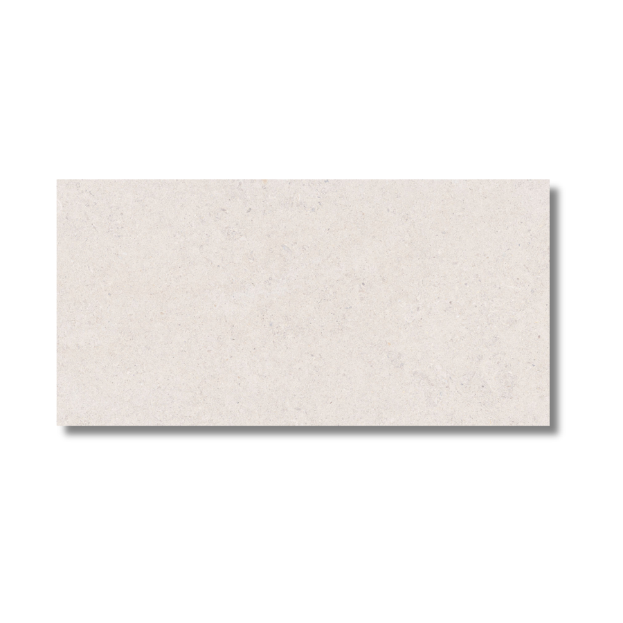 White stone look porcelain tiles for wall and floor