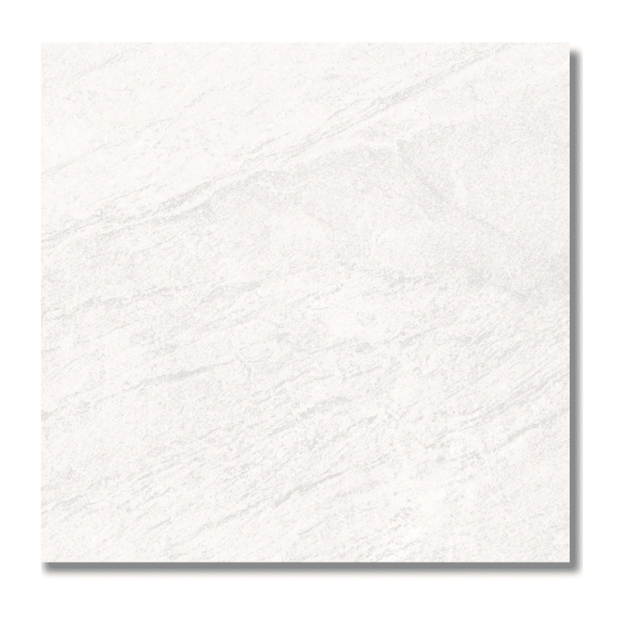 Elegant white marble effect matt porcelain tiles