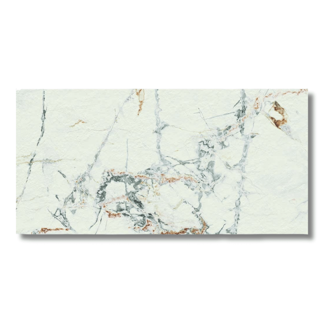 White matt marble-look tiles for floor wall