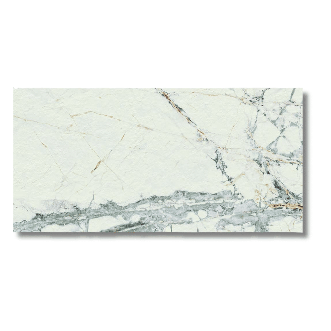Porcelain matt white marble tiles for interiors